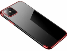 Hurtel Clear Color púzdro gélové púzdro púzdro s kovovým rámčekom pre Samsung Galaxy A22 4G červené