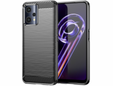 Pružný kryt Hurtel Carbon Case pre Realme 9 Pre čierny