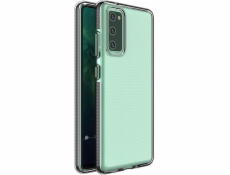 Hurtel Spring Case Cover Gélové puzdro s farebným rámčekom pre Samsung Galaxy A12 / Galaxy M12 Black