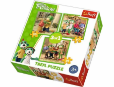 Trefl Puzzle 3v1. Treflik Family – Treflik Fun (GXP-645299)