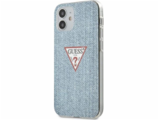 Guess Guess GUHCP12SPCUJULLB iPhone 12 5.4 modré/svetlo modré pevné puzdro Jeans Collection