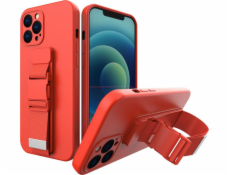 Hurtel Rope case gélové púzdro s retiazkou na kabelku šnúrka na kabelku iPhone XS Max červená