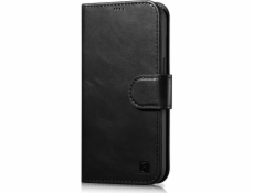 iCarer iCarer iCarer Oil Wax Wallet Case 2v1 iPhone 14 Case Kožený Flip Cover Anti-RFID Black (WMI14220721-BK)