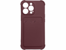 Hurtel Card Armor Case Case Cover pre iPhone 13 Pre Max Card Wallet Silicone Armor Air Bag Case Raspberry