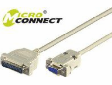 MicroConnect DB-9 - DB-25, 3m, sivá (IBM029)