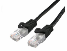 Kabel C-TECH patchcord Cat6, UTP, černý, 2m