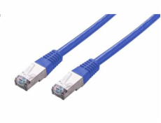 Kabel C-TECH patchcord Cat5e, FTP, modrý, 1m