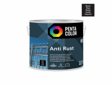 Emailová barva Pentacolor Anti Rust, pololesklá, 2,7 l, černá