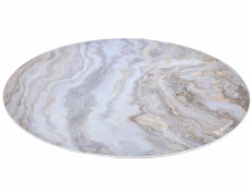 AROZZI Zona Floorpad White Marble/ ochranná podložka na podlahu/ kulatá 121 cm průměr/ design bílý mramor