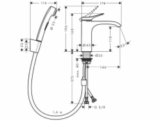 Praustuvo maišytuvas Hansgrohe Vivenis 75210000, chromo