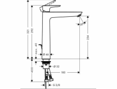 Praustuvo maišytuvas Hansgrohe Talis E 71716340, juodas