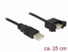 Delock USB kabel USB-A - USB-A 0,25 m černý (85462)