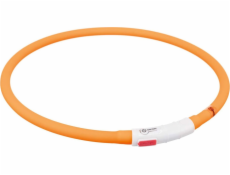 Trixie USB svítící čelenka, silikonová, XS–XL: 70 cm/? 10 mm, oranžová