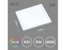 Imontuojamas šviestuvas Tope Split, 22W, 4000°K, LED, baltas