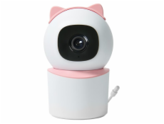 IMMAX NEO LITE SMART Security vnitřní kamera BABY, 355° 50°, P/T, Wi-Fi, 4MP, růžová, TUYA