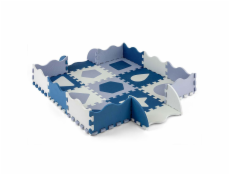 Pěnové puzzle podložka ohrádka Milly Mally Jolly 3x3 Shapes Blue