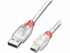 Lindy USB-A - USB-B USB kabel 3 m stříbrný (41784)