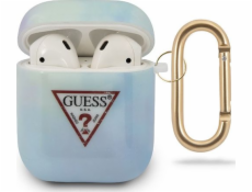 Guess Ochranné pouzdro GUACA2TPUMCGC02 Tie&Dye Collection pro AirPods 1/2 modré