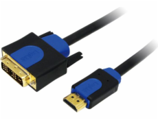 LogiLink HDMI - DVI-D kabel 1,8 m modrý (CHB3102)