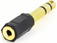 AV adaptér Gembird Jack 6,35 mm – Jack 3,5 mm černý (A-6,35M-3,5F)