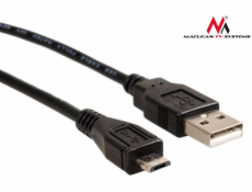 Maclean USB-A - microUSB kabel 3 m černý (MCTV-746)