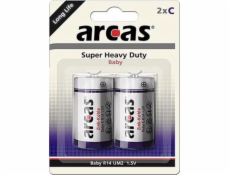 Baterie Arcas Super Heavy Duty C / R14 2 ks.