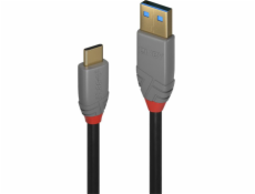 Lindy USB-A – USB-C USB kabel 1,5 m šedý (36912)