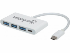 Manhattan USB HUB 1x USB-C + 3x USB-A 3.0 (163552)