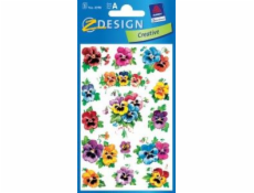 Zdesign samolepky s květinami - Pansy (106433)