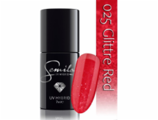 Semilac 025 Glitter Red 7ml