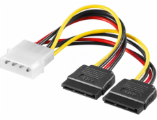 Akyga Molex - SATA x2, 0,15 m, vícebarevný (AK-CA-16)