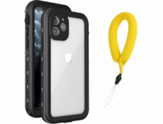 Vodotěsné pouzdro Strado + popruh pro Apple iPhone 12 Mini (černé), univerzální