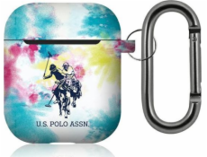 Ochranné pouzdro US Polo Assn USACA2PCUSML Tie & Dye Collection pro AirPods 1/2 modré