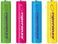 Esperanza Baterie mix AAA / R03 1000mAh 4 ks.