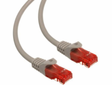 Maclean RJ-45/RJ-45, Cat.6, U/UTP, šedá, 3m (MCTV-303S)