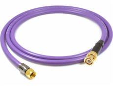 Melodika BNC - F kabel 4m fialový