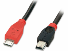 Lindy microUSB - miniUSB USB kabel 2 m černý (31719)