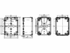 Schneider pouzdro 164 x 121 x 87 mm ABS IP66 Thalassa TBS (NSYTBS16128)