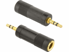 AV adaptér Gembird Jack 3,5 mm – Jack 6,3 mm černý (A-6,35F-3,5M)