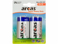 Baterie Arcas Super Heavy Duty D / R20 2 ks.