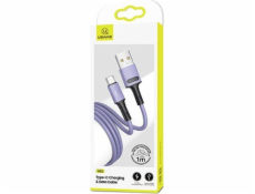 Usams USB-A – USB-C kabel USB 1 m fialový (69874-uniw)