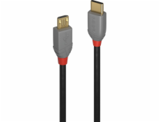 Lindy USB-C - microUSB kabel 1 m černý (36891)