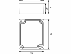 Elektro-Plast STRONG Hermetický box n/t 89x74x41mm IP67 PHP-54 šedý (62,54)