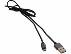 Platinet USB-A - microUSB USB kabel 1 m černý (PUCRP1B)