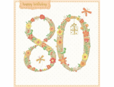 Museums & Galleries Square card Birthday 80 and obálka