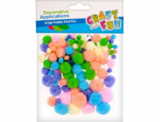 Craft with Fun Decorative Pompom Pastel (MQ 003)