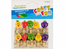 Craft with Fun CF DECORATION DEK DREW CLIP FRUITS 10KS 20/200