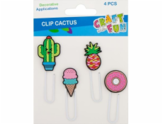 Craft with Fun CF DEKORACE DEKORACE DEKORATIVNÍ Klip CACTUS 4KS 12/288