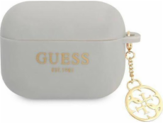 Ochranné pouzdro Guess Silicone Charm 4G Collection pro AirPods Pro, šedé