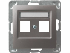 Ospel Computer Socket Housing, Double Ecru AS OSPEL